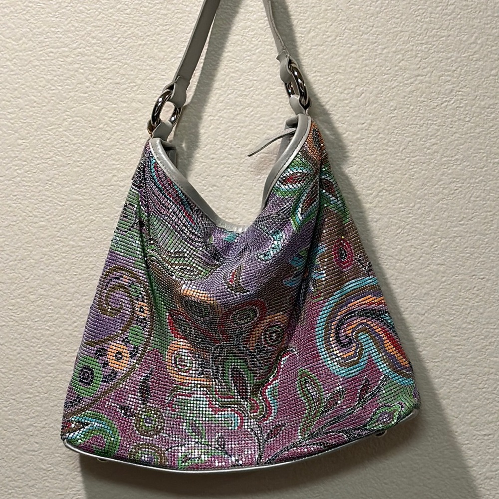 Brand new pastel metallic Mesh Boho Shoulder bag